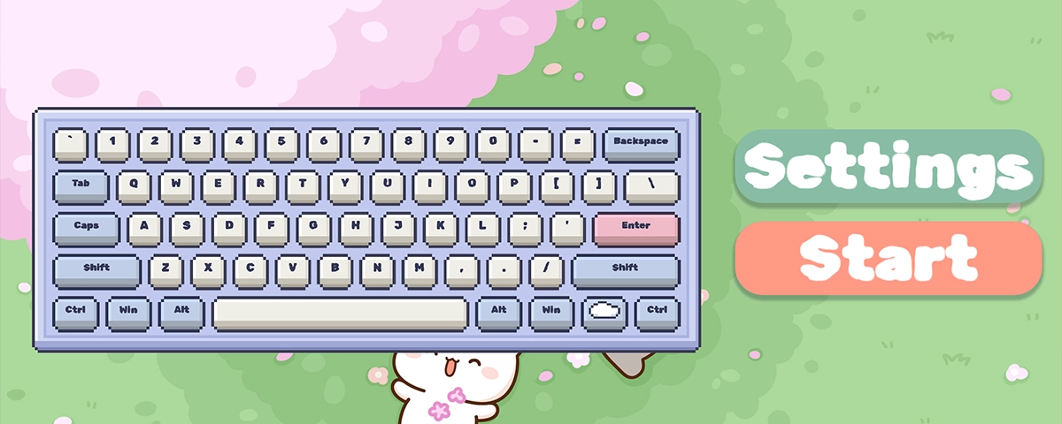 Bored Key showing its typing field above a 3D on-screen keyboard